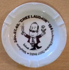 CENDRIER : Restaurant CHEZ LAUDRIN Paris - Porcelaine de Sologne - Comme neuf - Picture 1 of 6