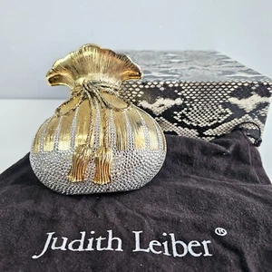 Judith Leiber Misers Pouch Minaudiere Swarovski Crystal Embellished Money Bag - Picture 1 of 8