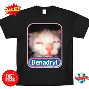 Benadryl Meme Cat Graphic Shirt, Funny Cat Benny Cute Shirt - Picture 1 of 2