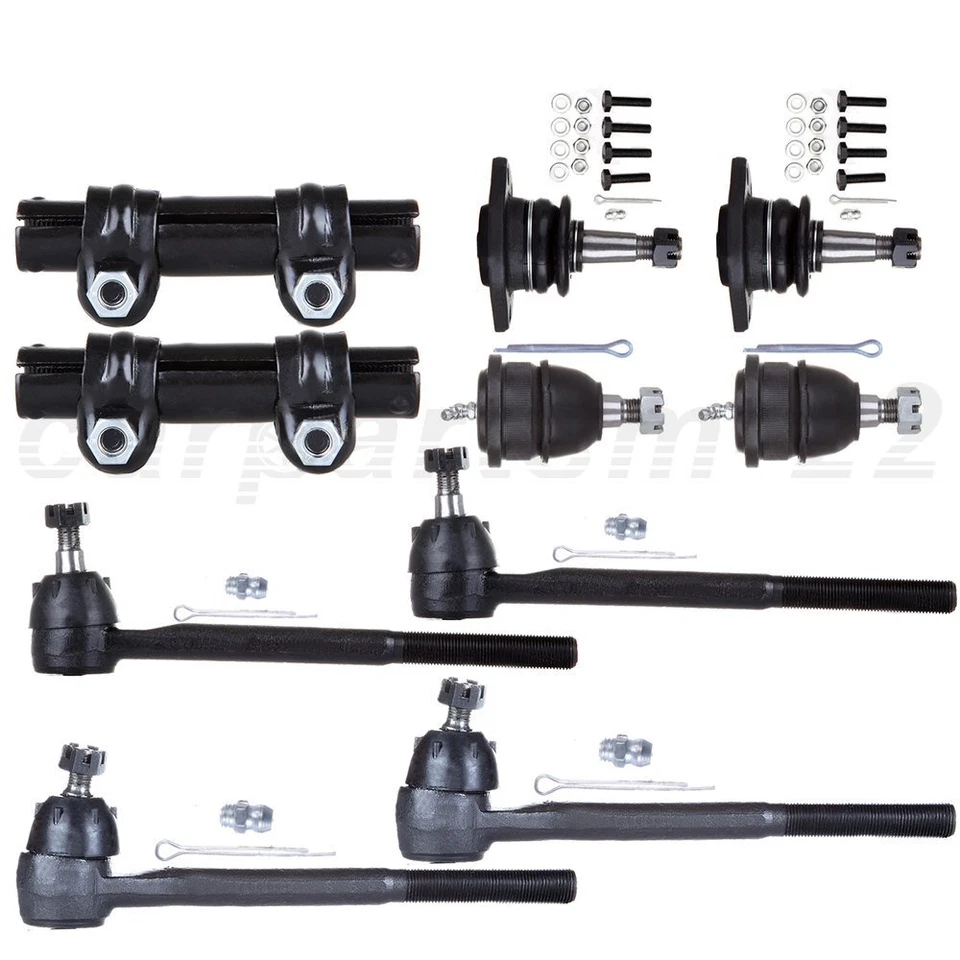 10Pieces Front Inner Outer Tie Rods Ball Joints Set For 1965-1970 Pontiac LeMans - Image 1 of 1