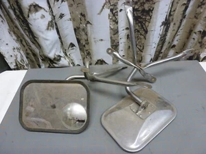 Pair of 70's 4-Point Door Mount Below Eyeline Metal "DP" Mirrors Dodge Plymouth - Picture 1 of 15