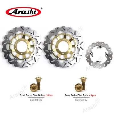 For Triumph Daytona 675 2006-2016 Front Rear Brake Disc Rotor and Bolts Screws - Image 1 of 4