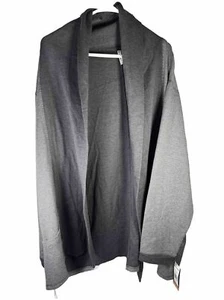 NWT Women’s Plus 3X Cardigan Gray & Gray/White Striped W/ Pockets Casual - Picture 1 of 9