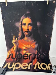 Poster promozionale originale vintage 1971 Jesus Christ Superstar musical a luci nere - Foto 1 di 8