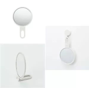 MUJI Estireno Poliestireno Plegable Blanco Mano Espejo Pequeño JAPÓN 3,54 pulgadas Plegable - Imagen 1 de 4