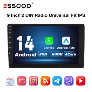 Android 14 64G Radio de Coche 2DIN Pantalla táctil de 9" GPS NAVI Wifi BT FM RDS - Imagen 1 de 11