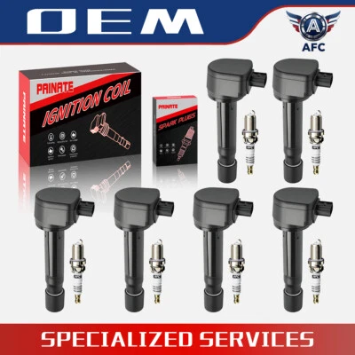 6X Ignition Coils +Iridium Spark Plugs for 2009-2015 Honda Pilot Acura UF603 oem - Image 1 of 4