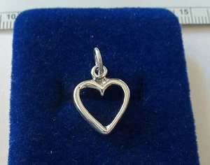 ¡Dije de corazón abierto con bordes redondeados de plata de ley 3D 18x13 mm! - Imagen 1 de 2