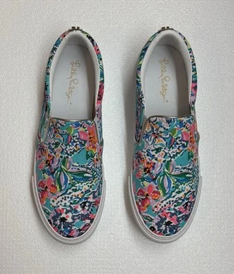 Zapatilla deportiva Lilly Pulitzer nueva en caja Julie azul Amalfi Alligator Isle talla 8,5 Foto 1 de 4