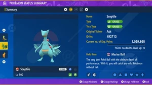 Pokemon Scarlet and Violet PSV - Shiny 6IV Sceptile - Picture 1 of 3