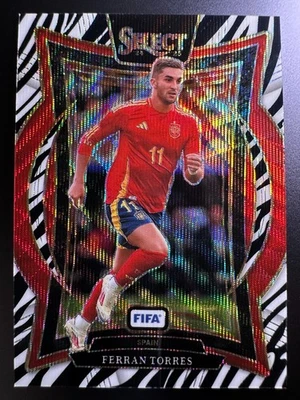 2024-25 Panini Select FIFA Soccer Terrace Zebra Prizm - Ferran Torres #91 - Image 1 of 2