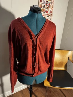 ZARA Rust Color Button Front Cardigan Men’s Size XL - Image 1 of 3