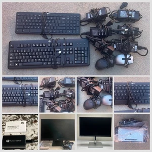 Computer Accessory Lot Keyboard, Mouse, Mobile Printer,  External Drive,Monitors - Picture 1 of 12