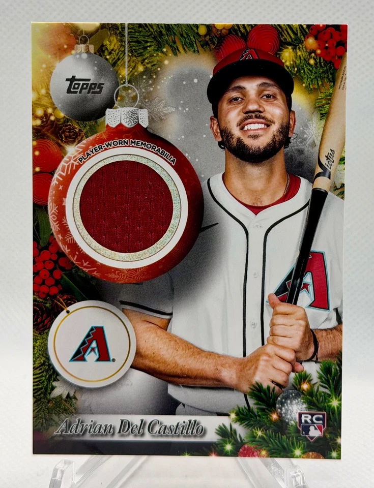 Topps 2025 Holiday Arizona Diamondbacks Adrian Del Castillo Player Relic Card - Image 1 of 2
