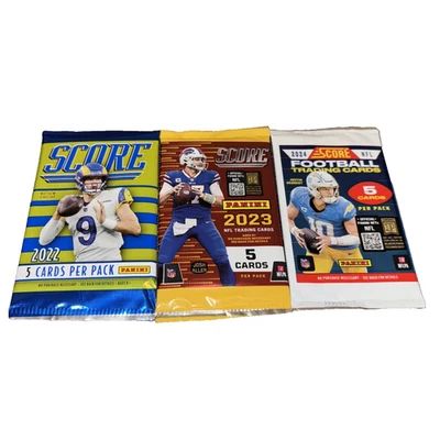 2022-2023-2024 Score Football 5 Card Packs-Factory Sealed-Free Shipping- - Image 1 of 4