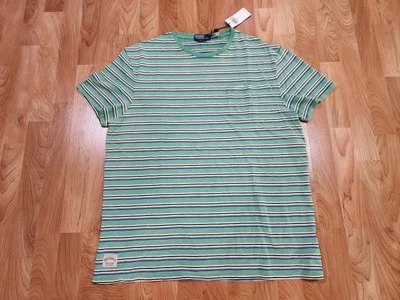 Polo Country Ralph Lauren в полоску футболка классический крой XL VTG ретро стиль - Изображение 1 из 4