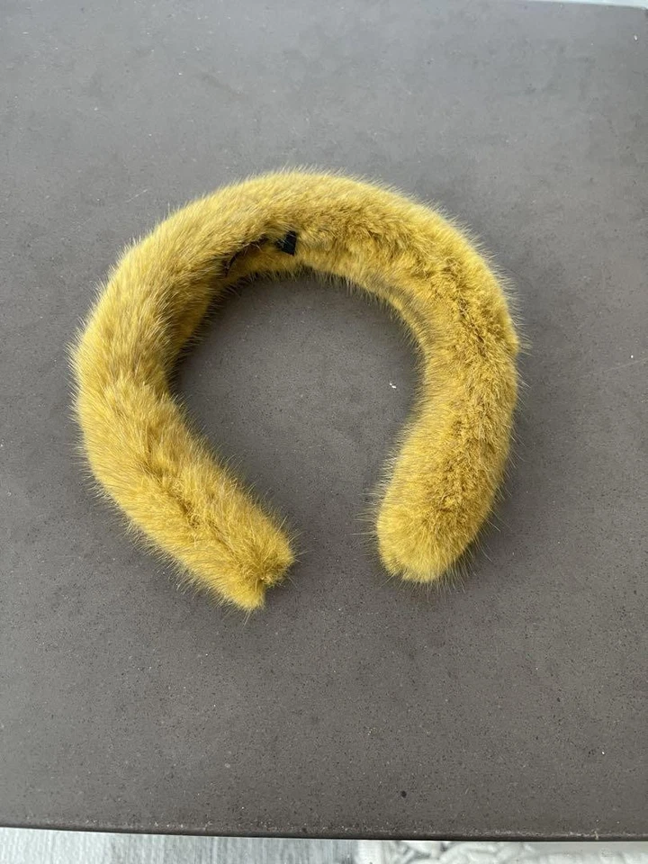 Diadema de piel amarilla ALEXANDRE DE PARIS Foto 1 de 2