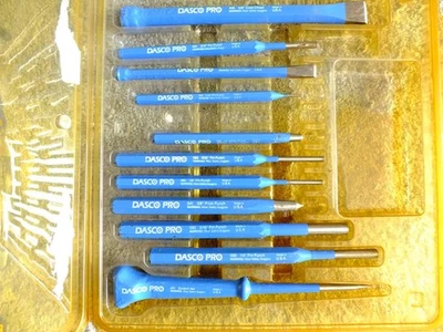 NUEVO DASCO PRO 11 PIEZAS PUNZÓN Y CINCEL CONJUNTO PASADOR CENTRO RASCADOR PUNZÓN HECHO EN EE. UU. Foto 1 de 2