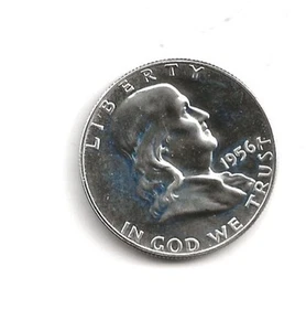Medio dólar Franklin 1956 tipo 2 50C gema prueba - Imagen 1 de 2