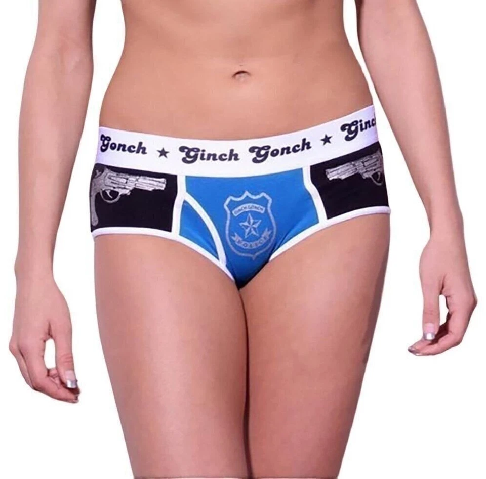 Calzoncillos para mujer Ginch Gonch Book'em Boyfriend multicolor policía bomberos XS-XL NUEVOS CON ETIQUETAS Foto 1 de 4