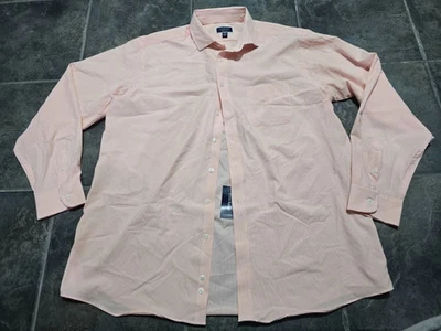 Club Room Men's Regular Fit Traveler dress Shirt Orange 17.5 36 37 long sleeve - Image 1 of 4