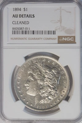 1894 morgan dollar NGC AU details ~ - Image 1 of 2