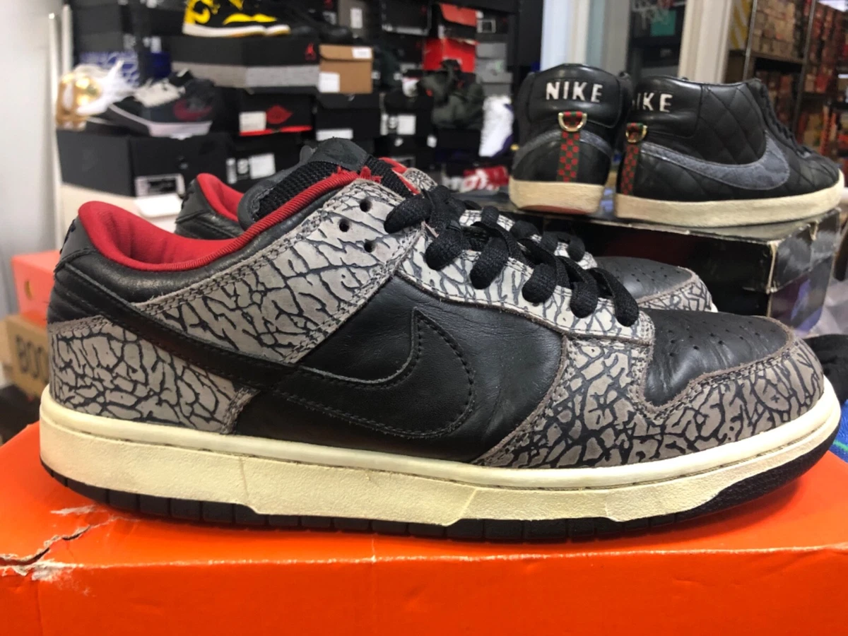 Preços baixos em Nike Supreme x Dunk Pro SB Low Black Cement | eBay