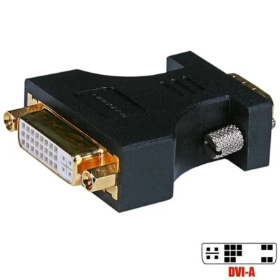 VGA to DVI-A Video Adapter VGA (HD15) Male to DVI-A Female Converter Adapter  - Image 1 of 3