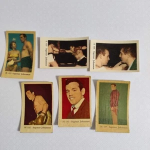 Ingemar Johansson Boxing Vintage original Tradingcard LOT 6 Cards c 1960 Exc #03 - Picture 1 of 6