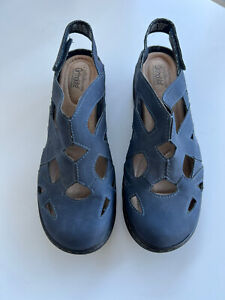 Croft & Barrow Ortholite Slingback Shoes Blue Cutouts Size 10 Medium