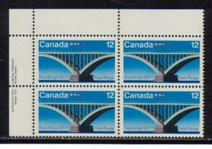 1977 Canada SC# 737i UL - Peace Bridge - MF/HB - Plate Block M-NH Lot # 2190a - Picture 1 of 1