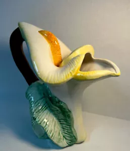 Made In Italy Calla Lily Ceramic Pot, Vintage And Unique Piece - Picture 1 of 3