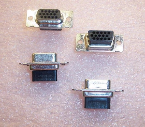 QTY (25) 15 POSITION HIGH DENSITY DSUB HOUSING RECEPTACLES HDP-22 748565-1 AMP - Picture 1 of 2