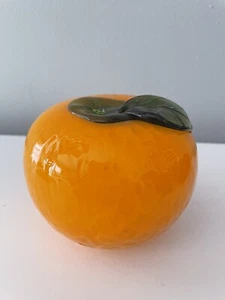 Kunstglas mundgeblasen orange Obst Dekor Küche - Bild 1 von 9