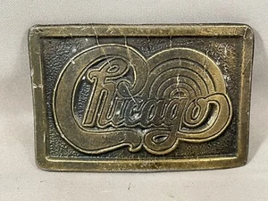 Vintage Chicago Rock Music Band Memorabilia Belt Buckle Hippie 1970s - Picture 1 of 10