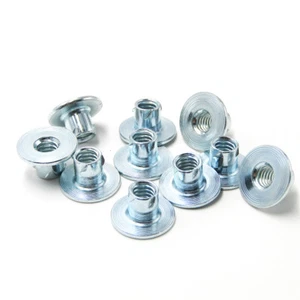 1/4" Cold Heading 4 Prongs T Nut Zinc Plated Tee Nuts for Wood Insert Sound Box - Picture 1 of 10