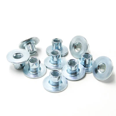 1/4" Cold Heading 4 Prongs T Nut Zinc Plated Tee Nuts for Wood Insert Sound Box - Image 1 of 4
