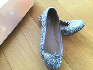 Bloch Silver Glitter Pumps size 3 worn once - Picture 1 of 3