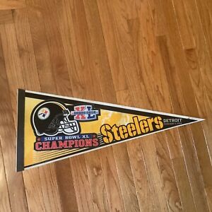 Super Bowl XL Champions Pennant By Wincraft 30” NFL Vtg