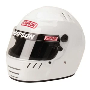 Simpson Jr Speedway Shark Racing Helmet/Lid SFI 24.1 - White Youth M or youth L - Picture 1 of 7