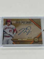 2022 TOPPS TRIBUTE MIKE TROUT Solid Gold Greats Auto 8/25 Los Angeles Angels
