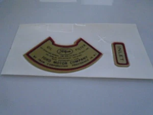 1952-53 Reproduction Ford Oil Filter Decal Set - Picture 1 of 1