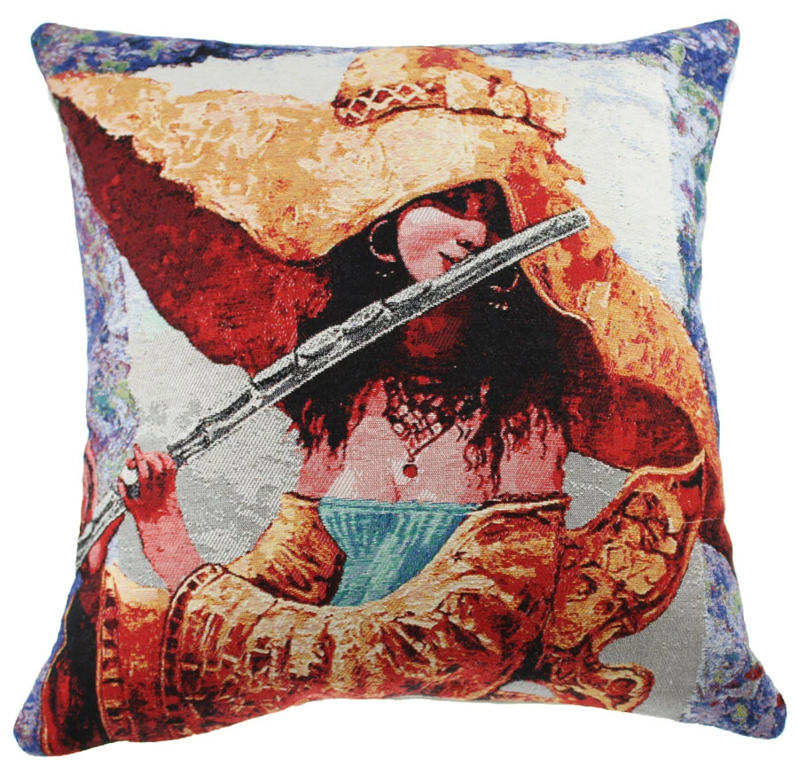 The Melody She Plays III Imported Tapestry Cushion Pillow Covers New 16x16 inch - Image 1 of 3