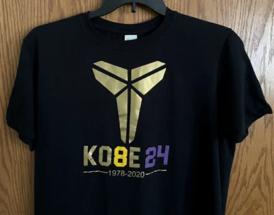 Camiseta negra Kobe 24 - 1978-2020 100 % algodón Kobe Bryant Lakers para hombre talla grande Foto 1 de 4