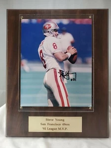 steve young San francisco 49ers 1992 mvp signed picture - Picture 1 of 8