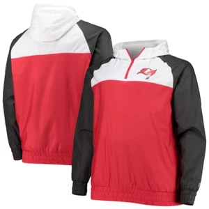 Sudadera con Capucha Tampa Bay Buccaneers Para Hombre 2XB 2XL Grande y Alto Rojo Liga Raglán 1/4 Cremallera - Imagen 1 de 8