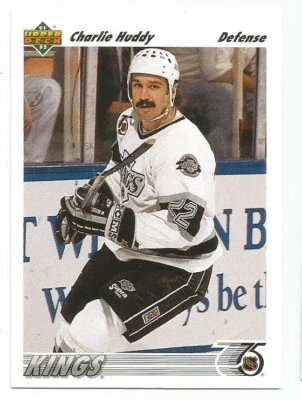 CHARLIE HUDDY 1991-92 UPPER DECK CARD NM-MT+ CONDITION - Image 1 of 2