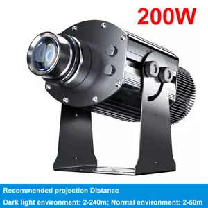 200W IP67 LED Gobo Projector Advertising Logo Light Custom Rotating Glass Gobos - Picture 1 of 17