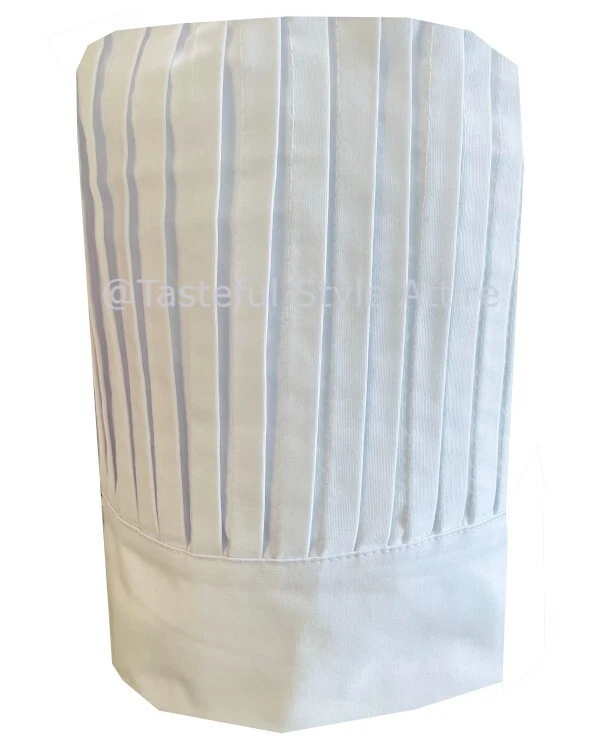 Sombrero alto de chef clásico sombrero de chef restaurante chef blanco sombrero alto sombreros de chef de cocina Foto 1 de 1