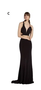 The Secret Kleid von Alyce Paris 1379 formell/Abschlussball Größe 4 schwarz 2-teilig neu im Karton - Bild 1 von 9